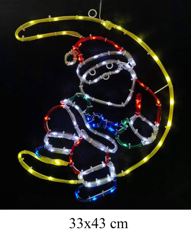 Mini rope motif lights (Moon+Santa)