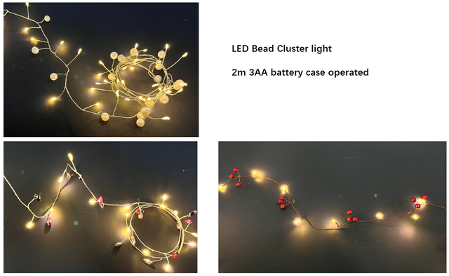 String lights+Bead cluster