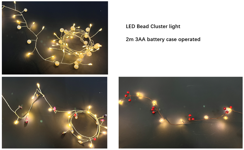 String lights+Bead cluster