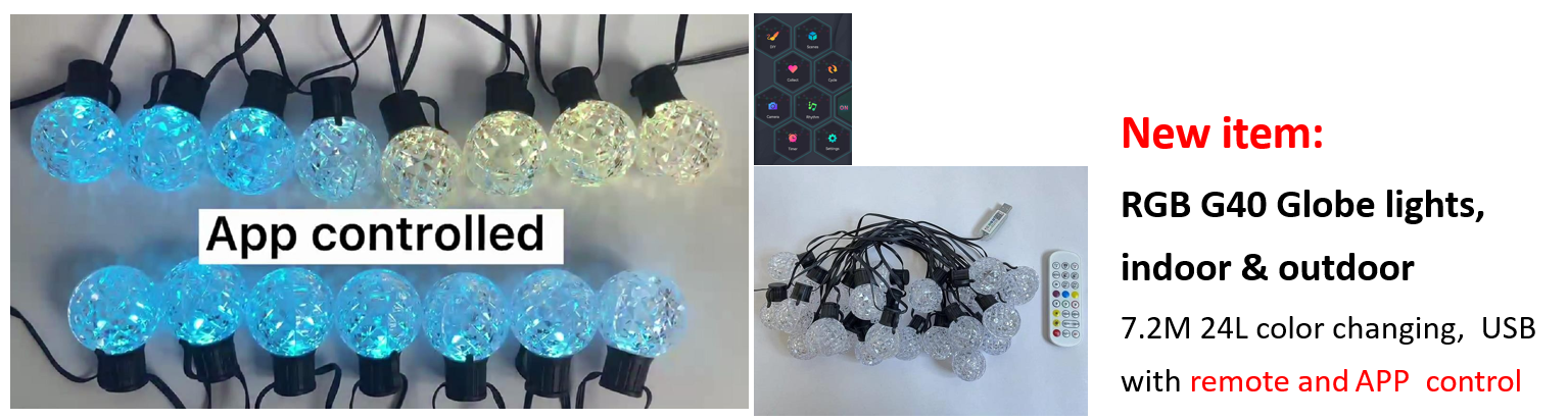 RGB G40 Globe lights