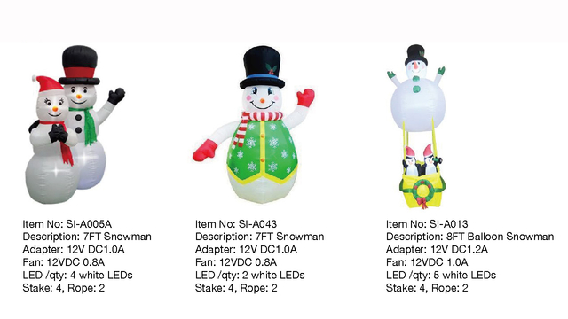7FT,8FT Balloon Snowman Inflatable Lights