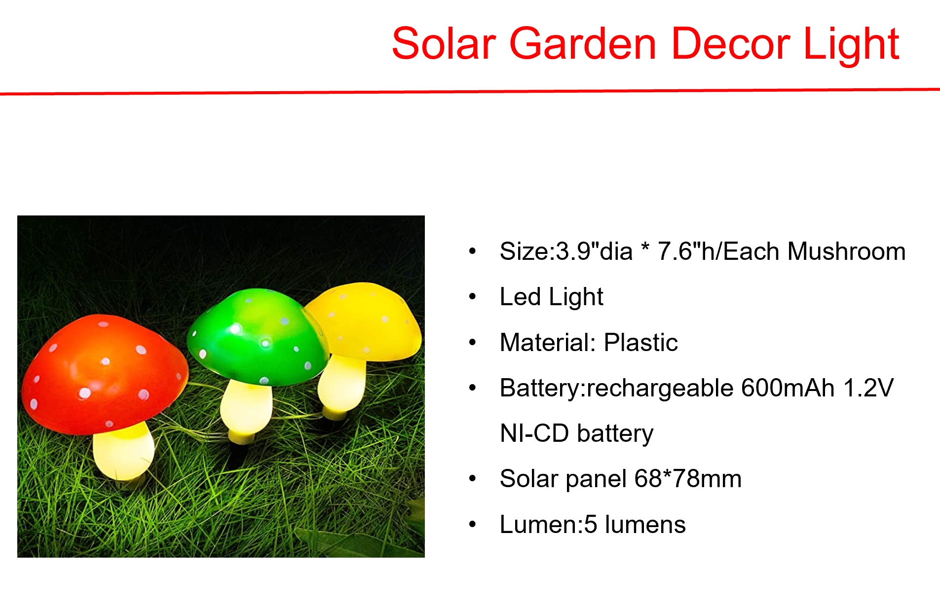 Solar LED Garden Decor Light