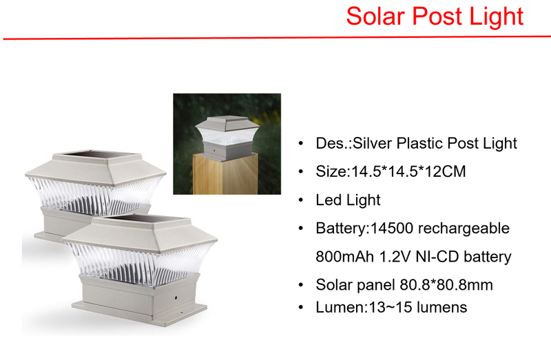 Solar LED Plastic Post Light & address Sign Lights