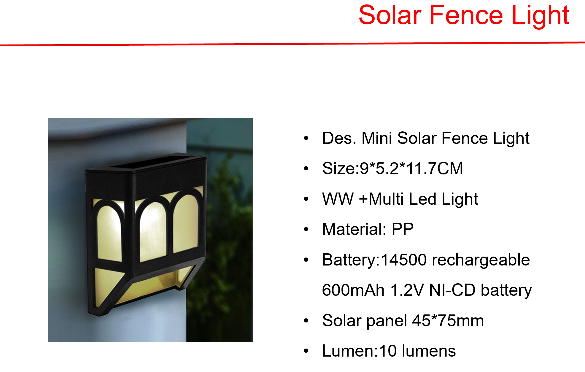 Solar LED Assorted Solar Garden Stake & Mini Solar Fence Lights