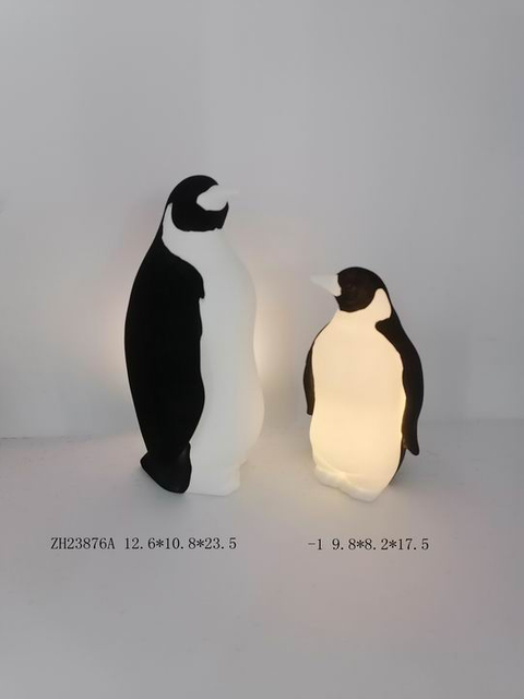 porcelain two penguin light- 9