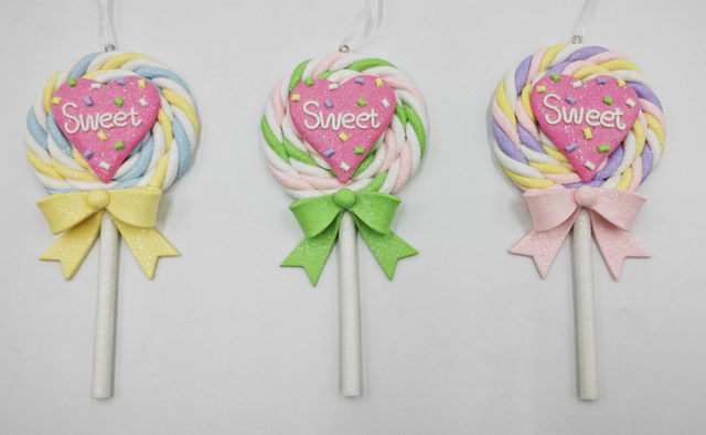 clay dough lollipop with heart- 38