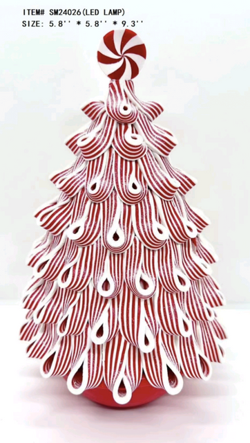clay dough Red candy Christmas tree- 11