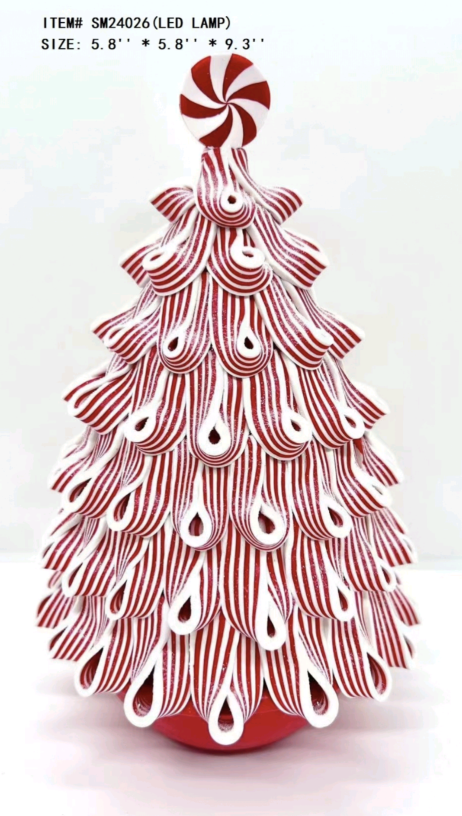 clay dough Red candy Christmas tree- 11