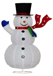 Fabric-wrap Snowman collapsible lights
