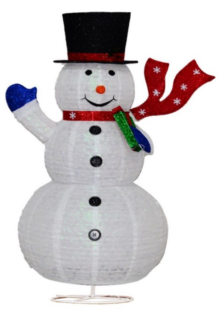 Fabric-wrap Snowman collapsible lights