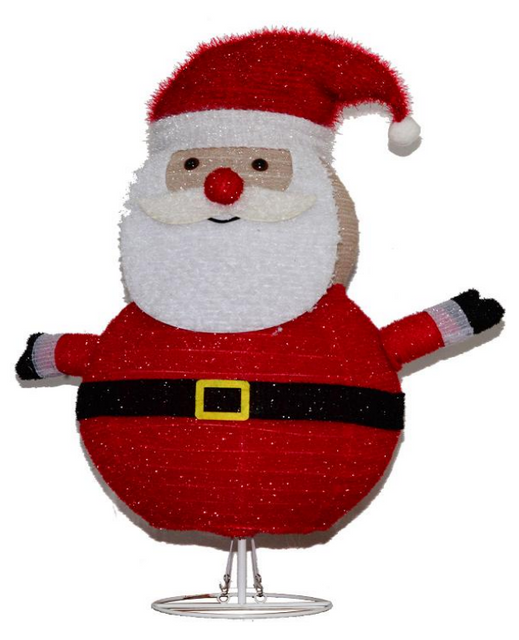 Fabric-wrap Santa collapsible lights