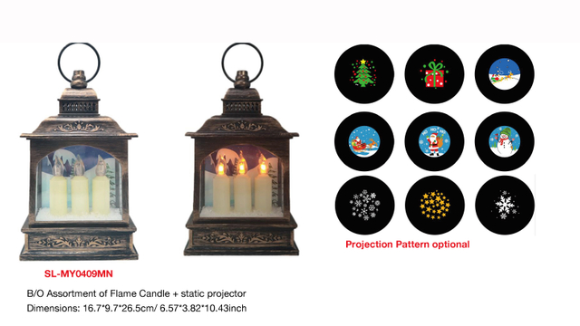 Indoor Decoration B/0 Assortment of Flame Candle + static prolector- 32