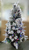 X'mas Green color Crystal Fiber tree++flocking with square basin - 12