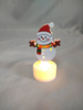 Snowman-Shaped Tabletop Decorative Ornament (4.5×3.5×9cm), Button Cell Battery-Powered LED Light, Cute Winter-Themed Accent