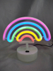 Rainbow-Shaped Neon Tube Light with 21×9×28cm White Round Base, Vibrant Colorful LED Decorative Lamp for Room Ambiance