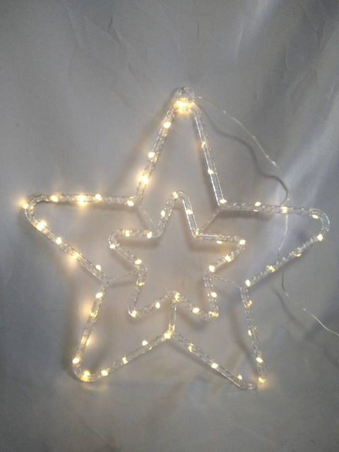 Star-Shaped 60-Light Warm White LED String Light with Flexible Copper Wire - Transparent 8-Mode USB Connector, Ideal for Festive/Decorative Lighting