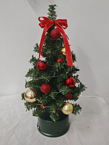 Red 35cm rotating mini Christmas tree