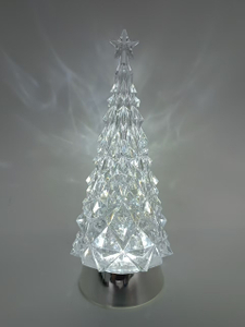 Diamond Tree Lamp Electroplated Silver Short Base Cool White Light