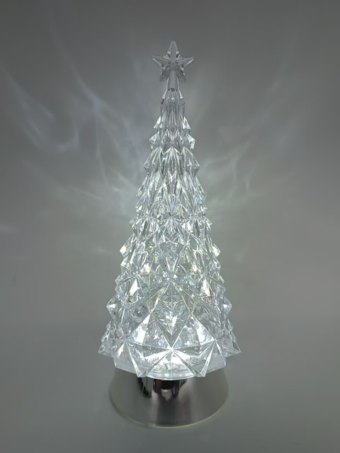 Diamond Tree Lamp Electroplated Silver Short Base Cool White Light