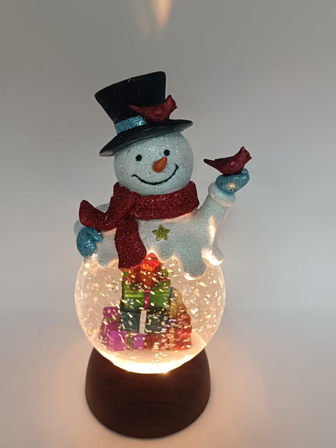 Snowman in Top Hat Snow Globe