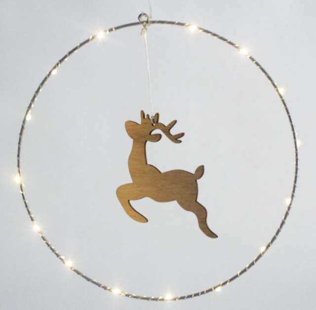 30cm LED Ring with Wooden Figure
