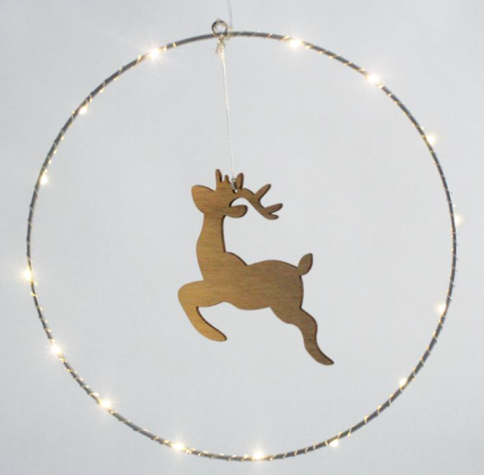 30cm LED Ring with Wooden Figure