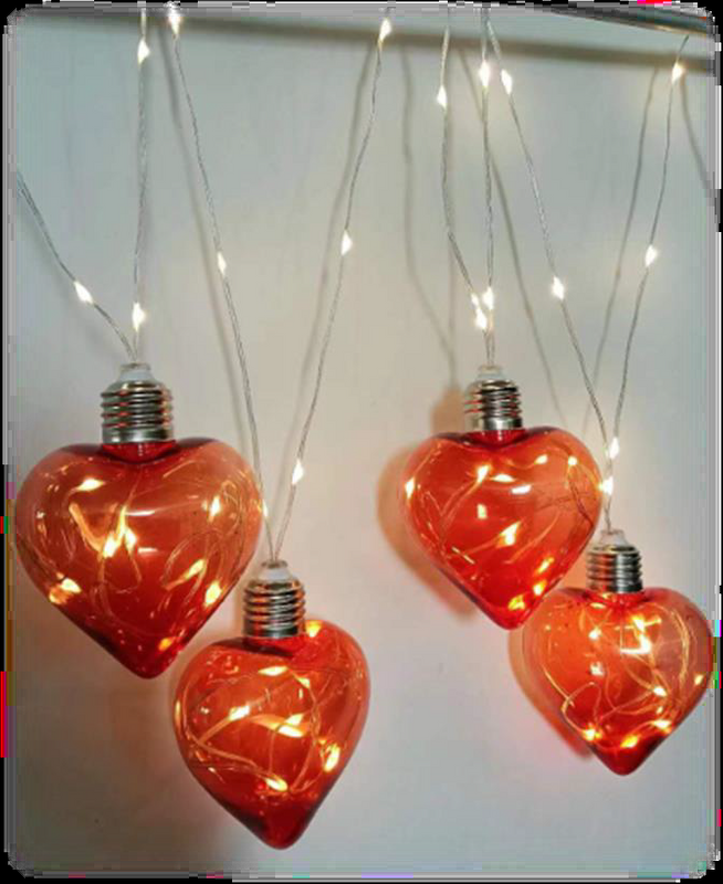 LED strings with heart-shaped & star-shaped
