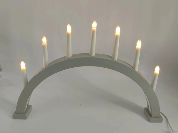 7 LEDs Wooden Candle Bridge Light 2
