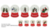 Acrylic Poly Water Snow Globe Snowman/Red birds SR - 130