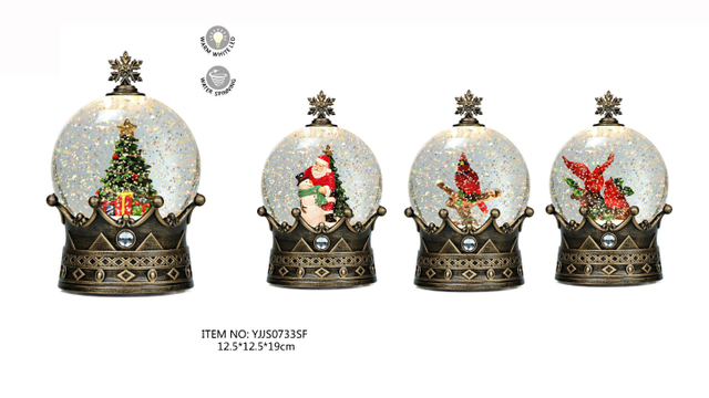Acrylic Water Motion Christmas Tree & Gifts / Santa Claus & Snowman / Red Birds SJ - 19