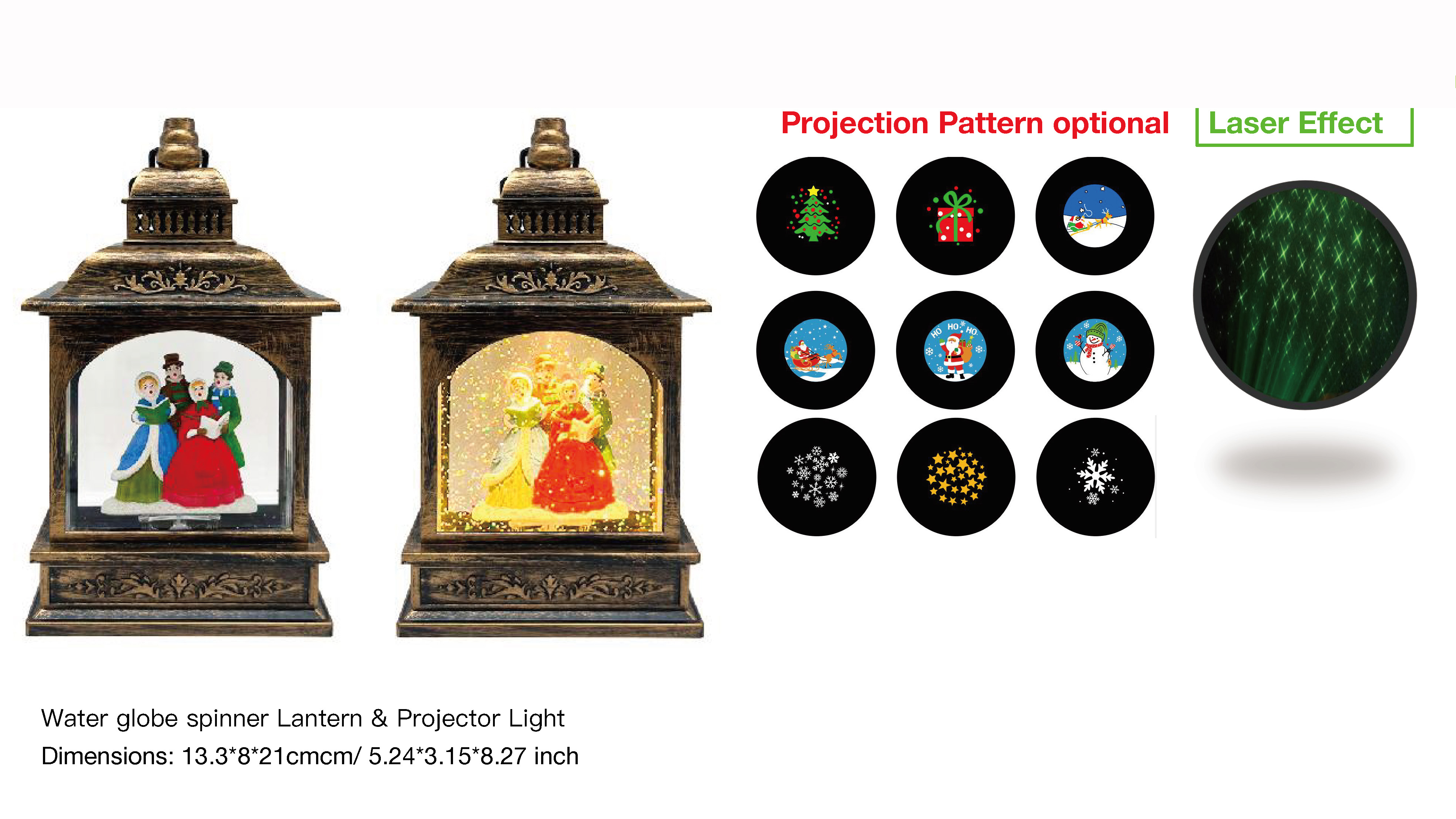 Acrylic Water globe spinner Lantern & Projector Light Choralist SR - 32