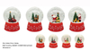 Acrylic Poly Water Snow Globe Car/Reindeer/Santa Claus&Reindeer SR - 127
