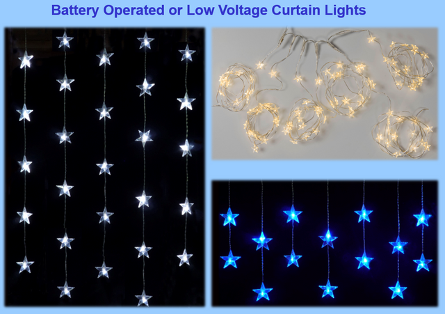 PS Small star curtain lights