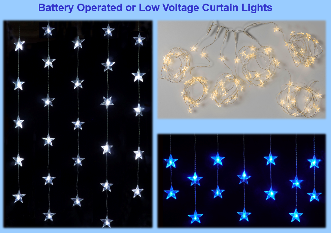 PS Small star curtain lights