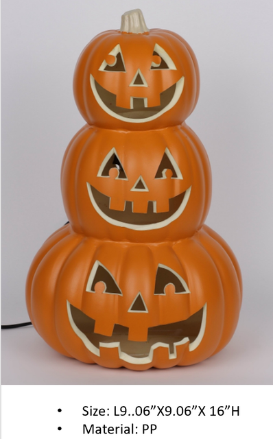 PP Orange col. 3pcs-Pumpkin modle light 
