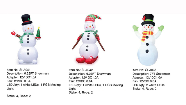 Snowman Inflatable RGB Moving Light