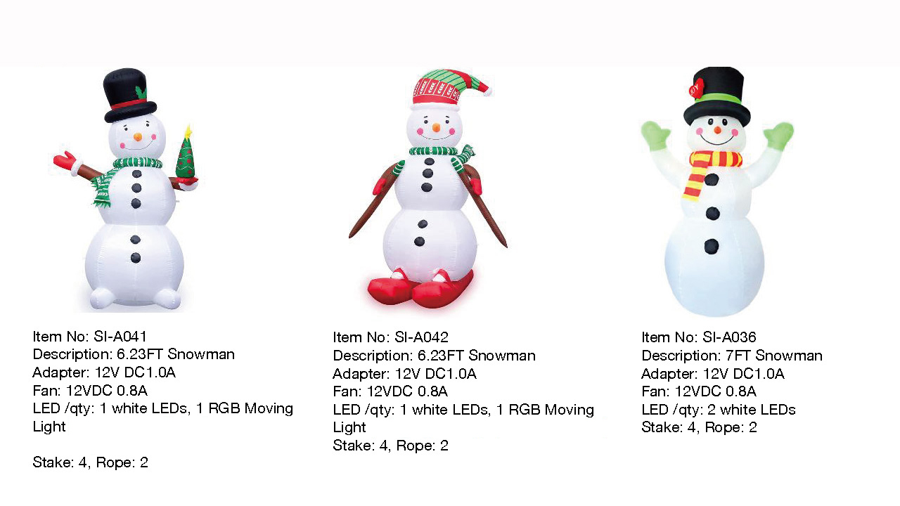 Snowman Inflatable RGB Moving Light