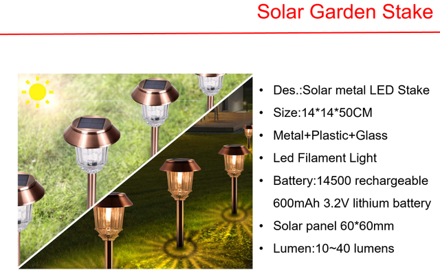 Solar LED metal LED Stake & Shape Solar Fence Lights