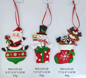 clay dough Santa Claus / Snowman / Reindeer with gifts- 33