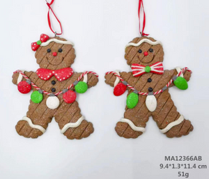 clay dough gingerbread man boy & girl - 44