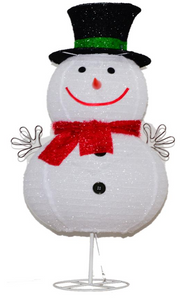 Fabric-wrap Snowman collapsible lights