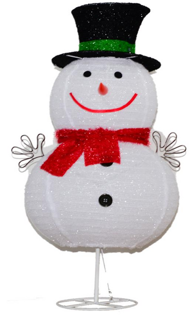 Fabric-wrap Snowman collapsible lights