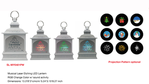 Indoor Decoration Musical Laser Etchina LED Lantern- 29