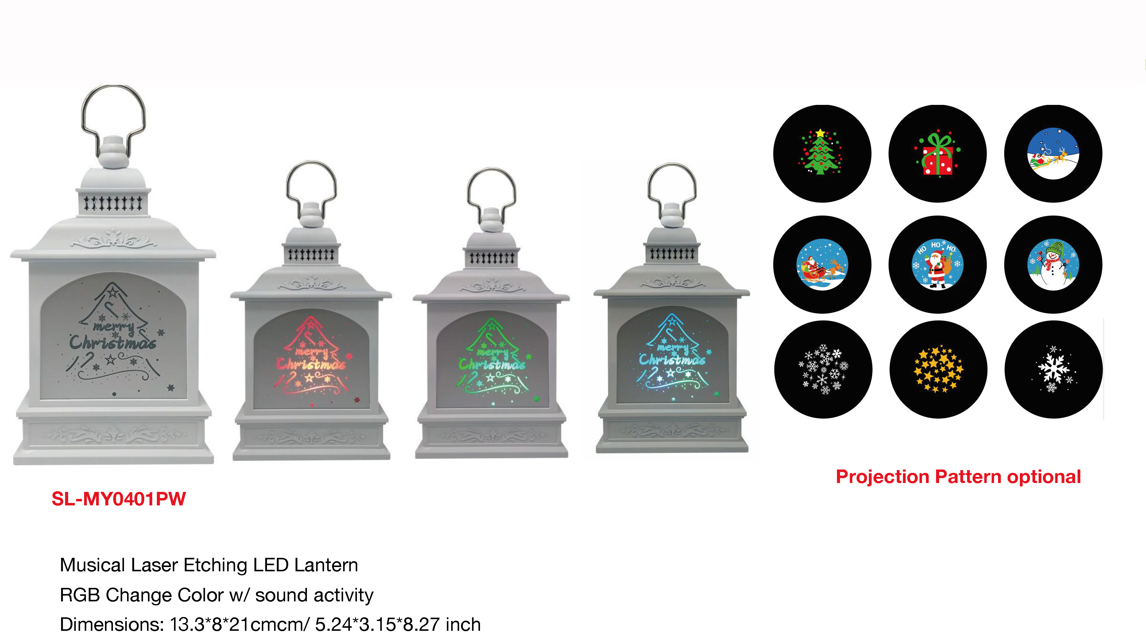 Indoor Decoration Musical Laser Etchina LED Lantern- 29