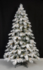 X'mas Green color+flocking Ordinary Christmas tree with metal leg - 31