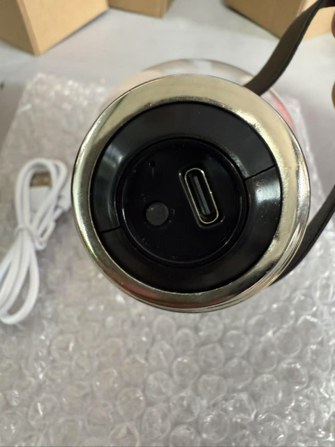 Smiley Face-Shaped LED Bulb with Type-C Rechargeable Battery, 45cm White USB Cable Included, Portable Decorative Light