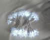 PS Snowflake F5 String Lights with 30 LED Bulbs (9cm Spacing), Clear Plastic Snowflake Design for Holiday/Festival Decorations