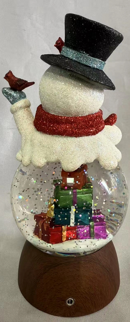 Snowman in Top Hat Snow Globe
