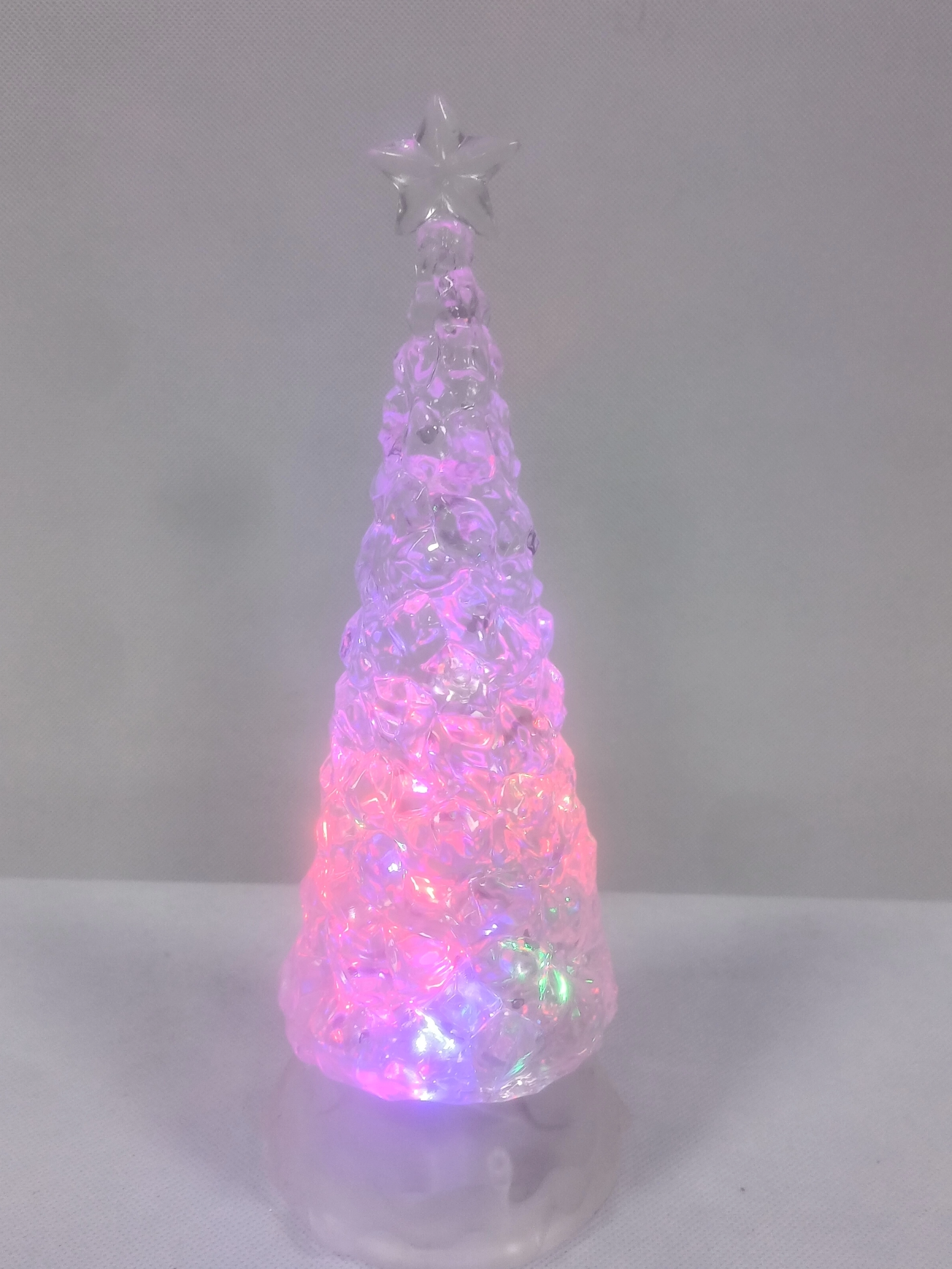 Acrylic clear Christmas tree with stars 1