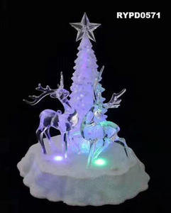 Acrylic transparent reindeer and Christmas tree